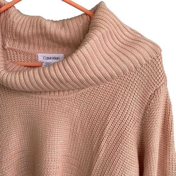 🆕 Calvin Klein Womens Cowl Pullover Sweater Size XL Blush - Picture 2 of 12